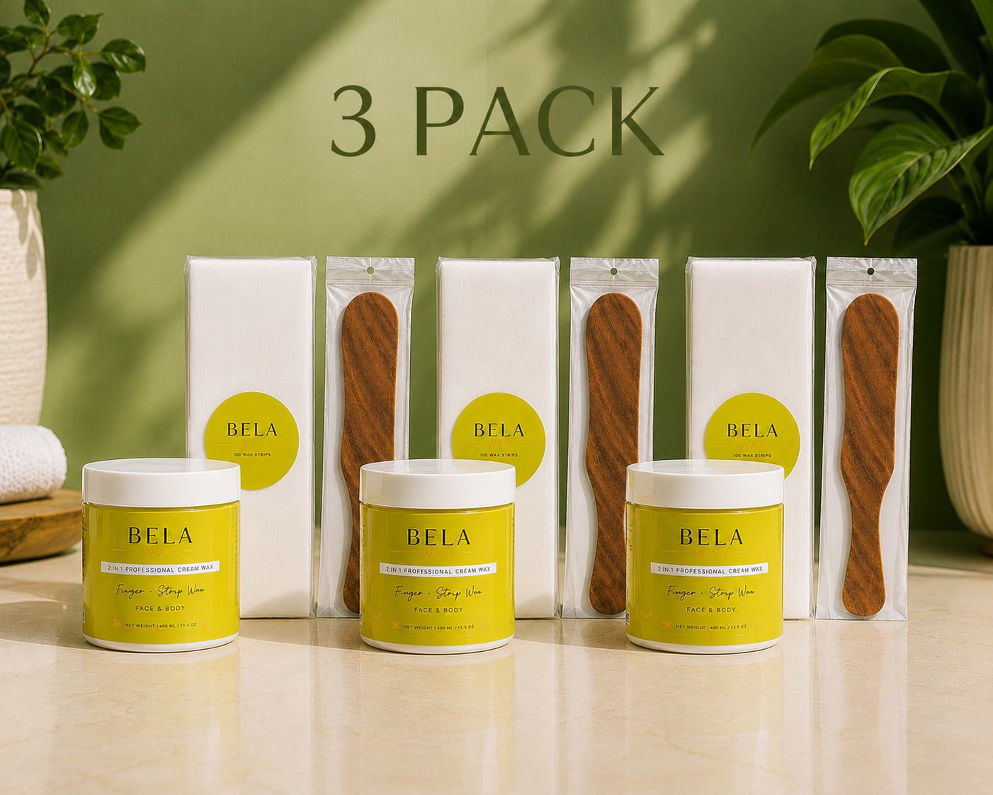 Professional Waxing Kit - 3 Pack